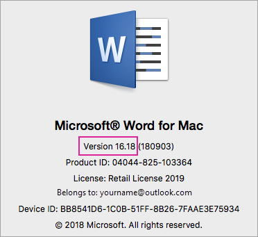 microsoft word for mac 2018 school